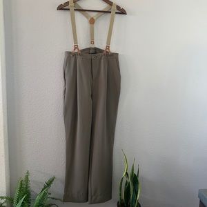 NWT Olive Suspender Pants